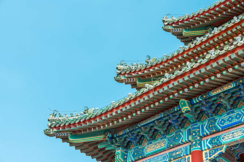 故宫角楼屋顶特写图片