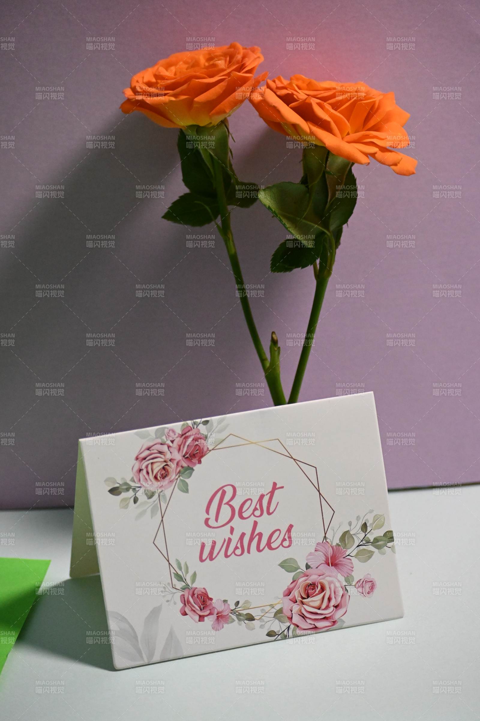 温馨祝福 橙色玫瑰图片