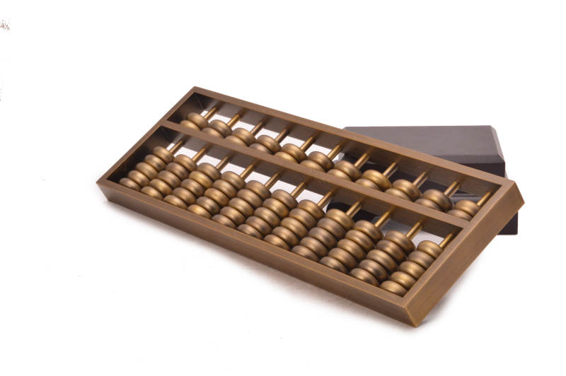 金色算盘展示图图片