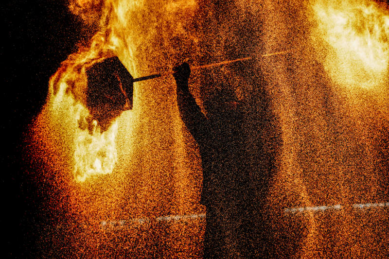 非遗火壶表演图片