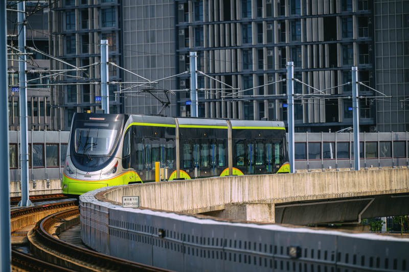 城市轻轨列车图片