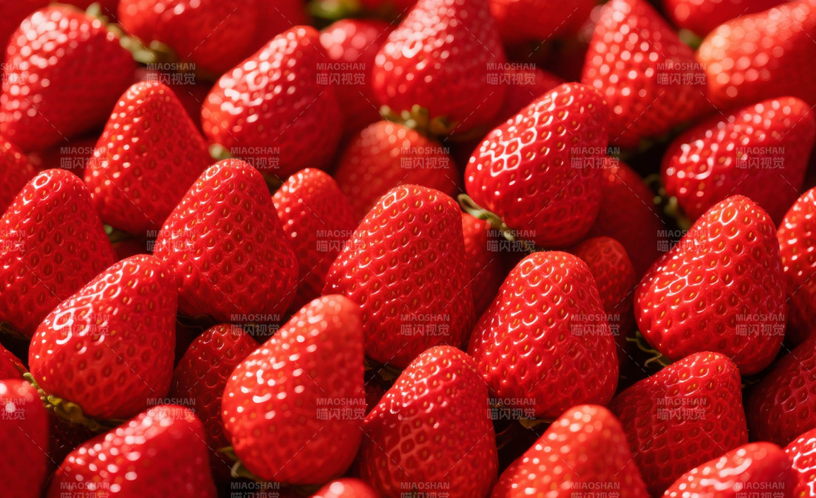 新鲜草莓堆图片