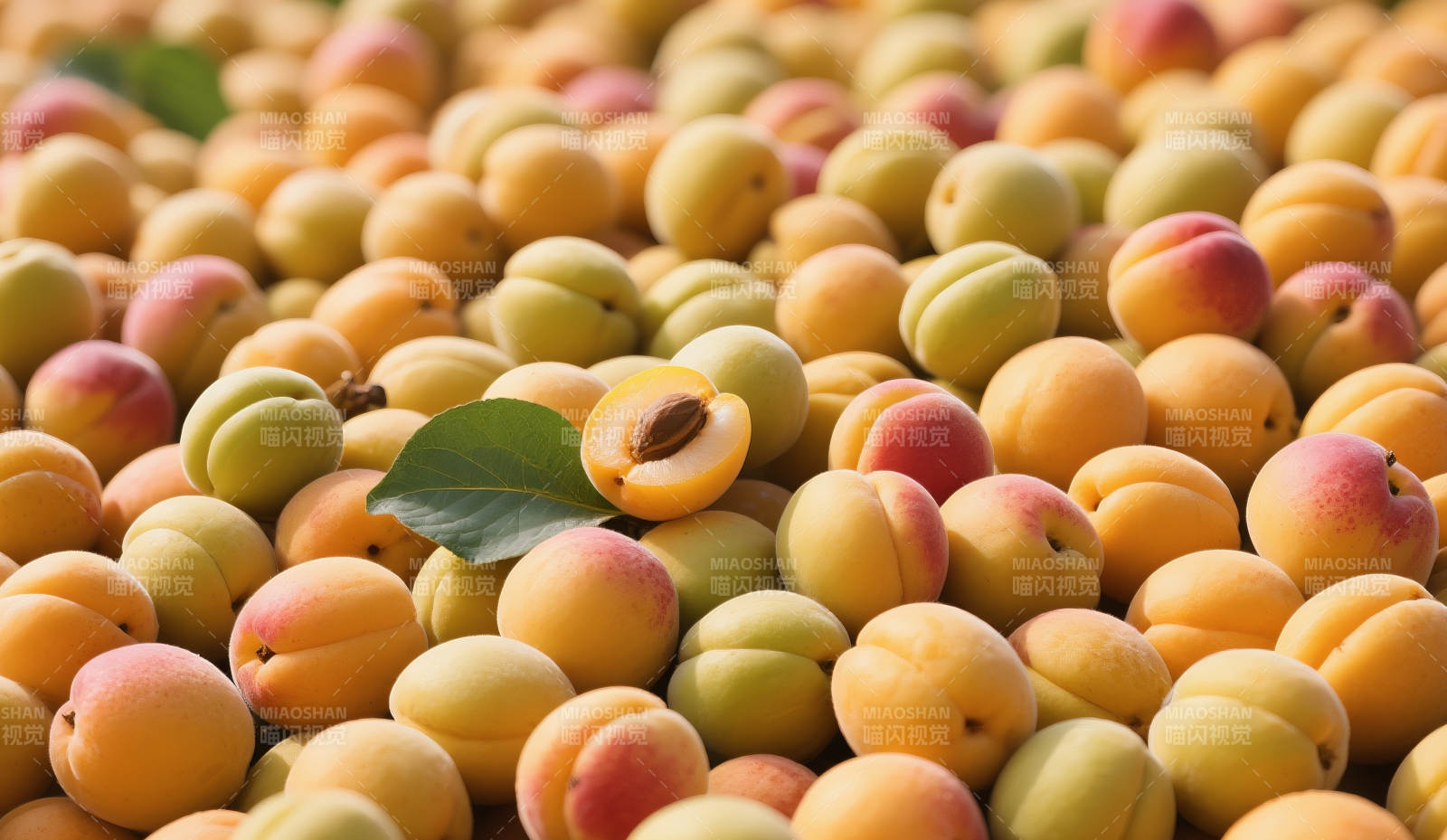 杏子丰收图图片