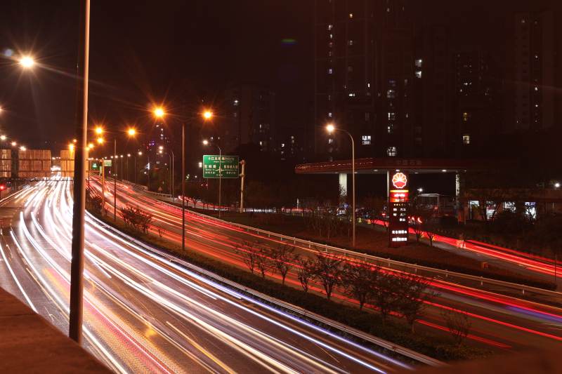 夜间城市交通图片