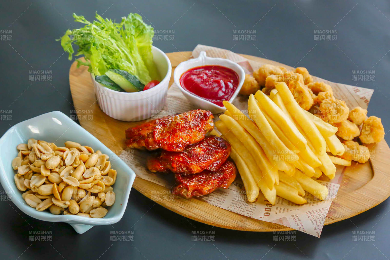 美味快餐拼盘图片