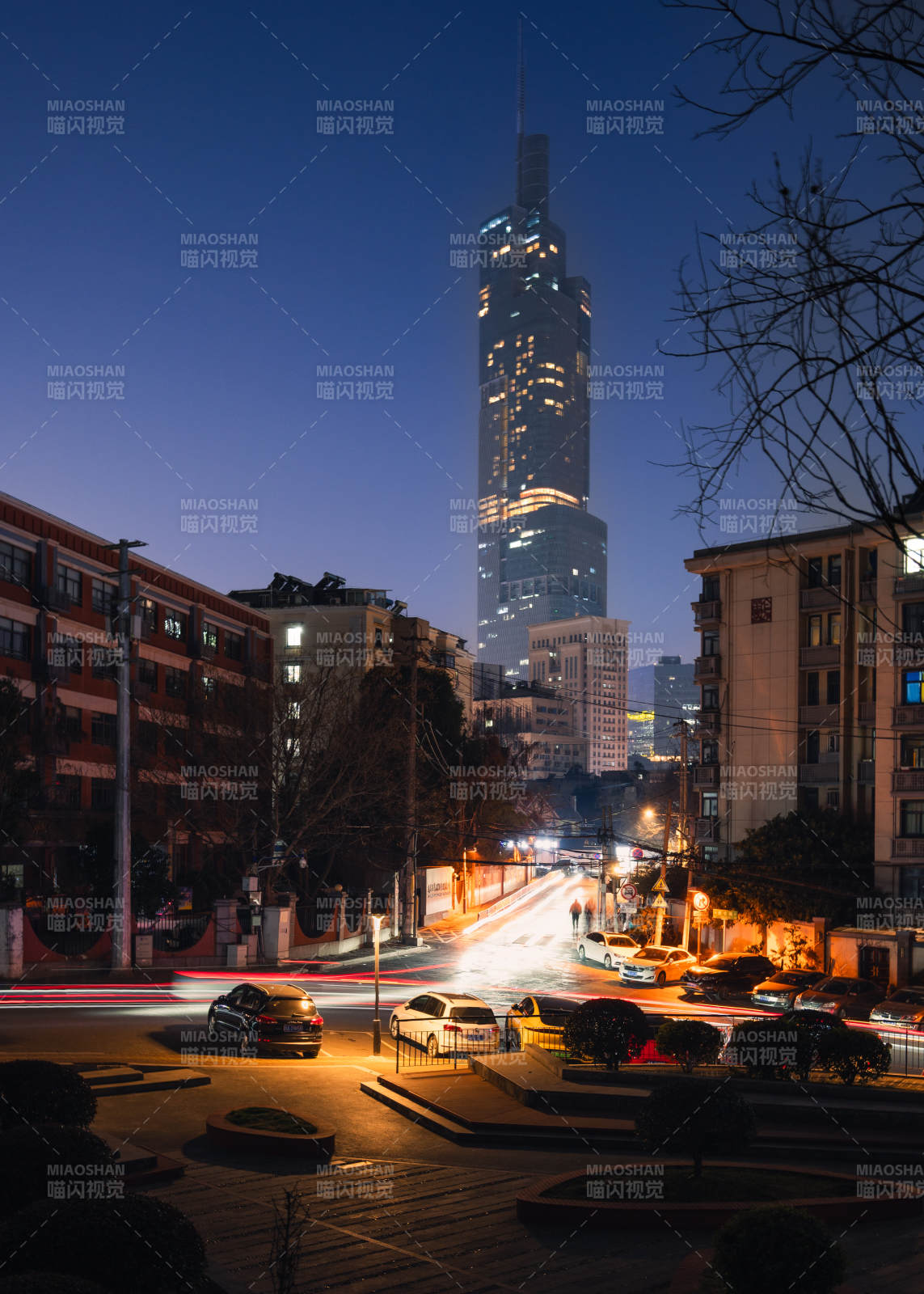 南京紫峰大厦夜景图片