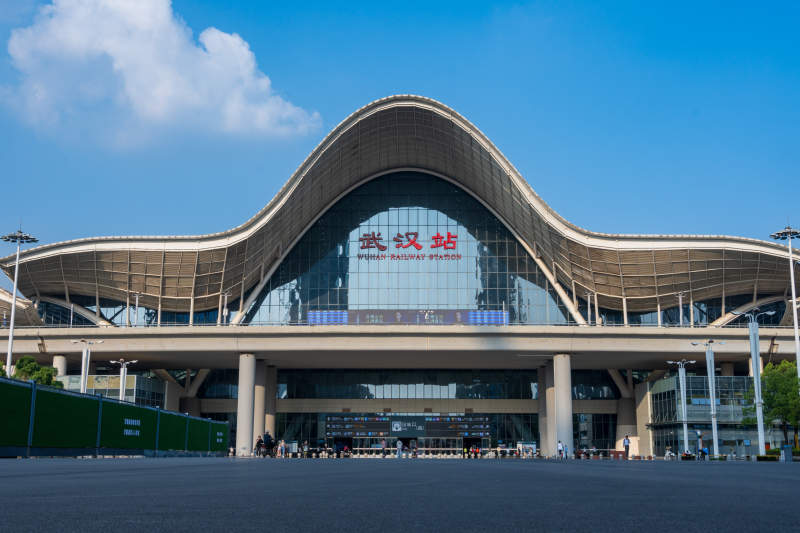 武汉站现代建筑外观图片