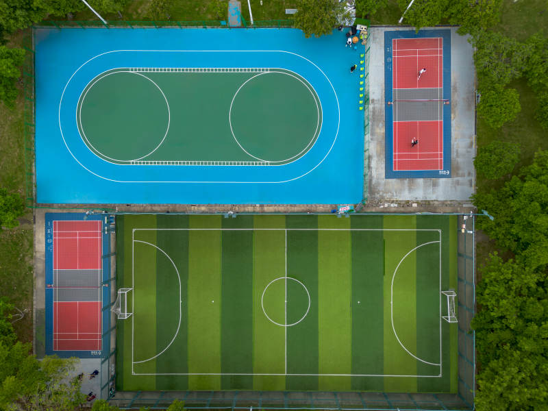 运动场鸟瞰图图片
