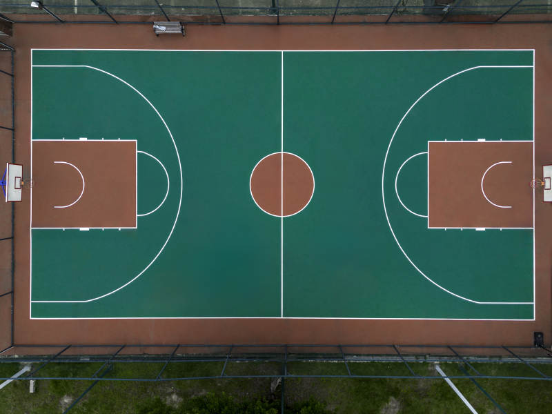 篮球场俯视图图片