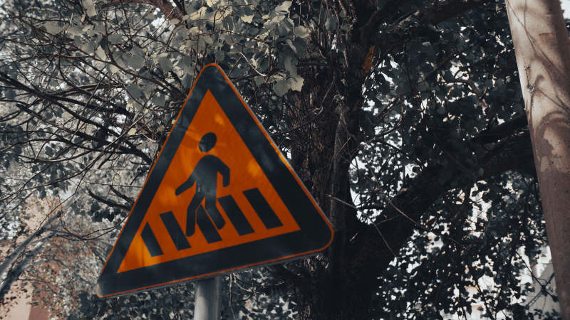 行人过街标志图片