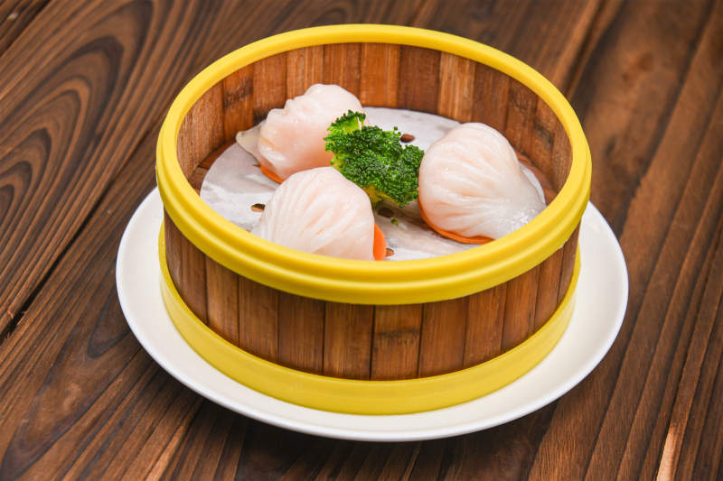 蒸笼里的美味点心图片