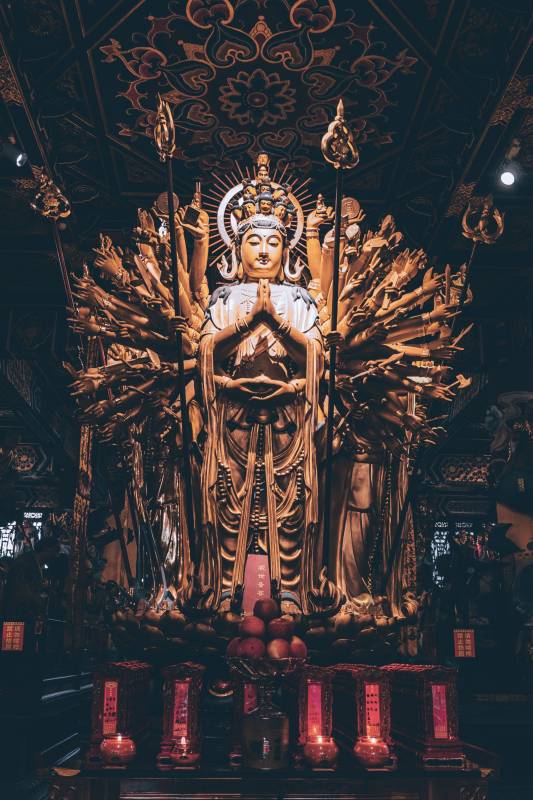千手观音雕像图片