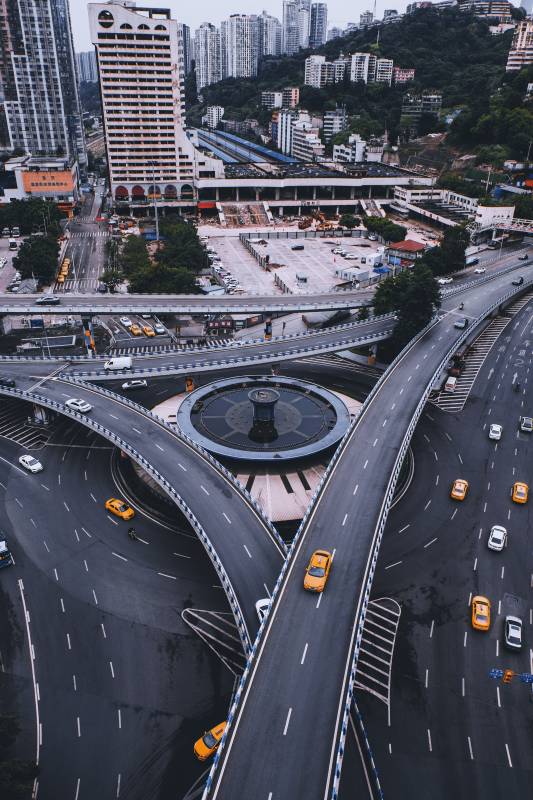 城市立交桥交通流图片