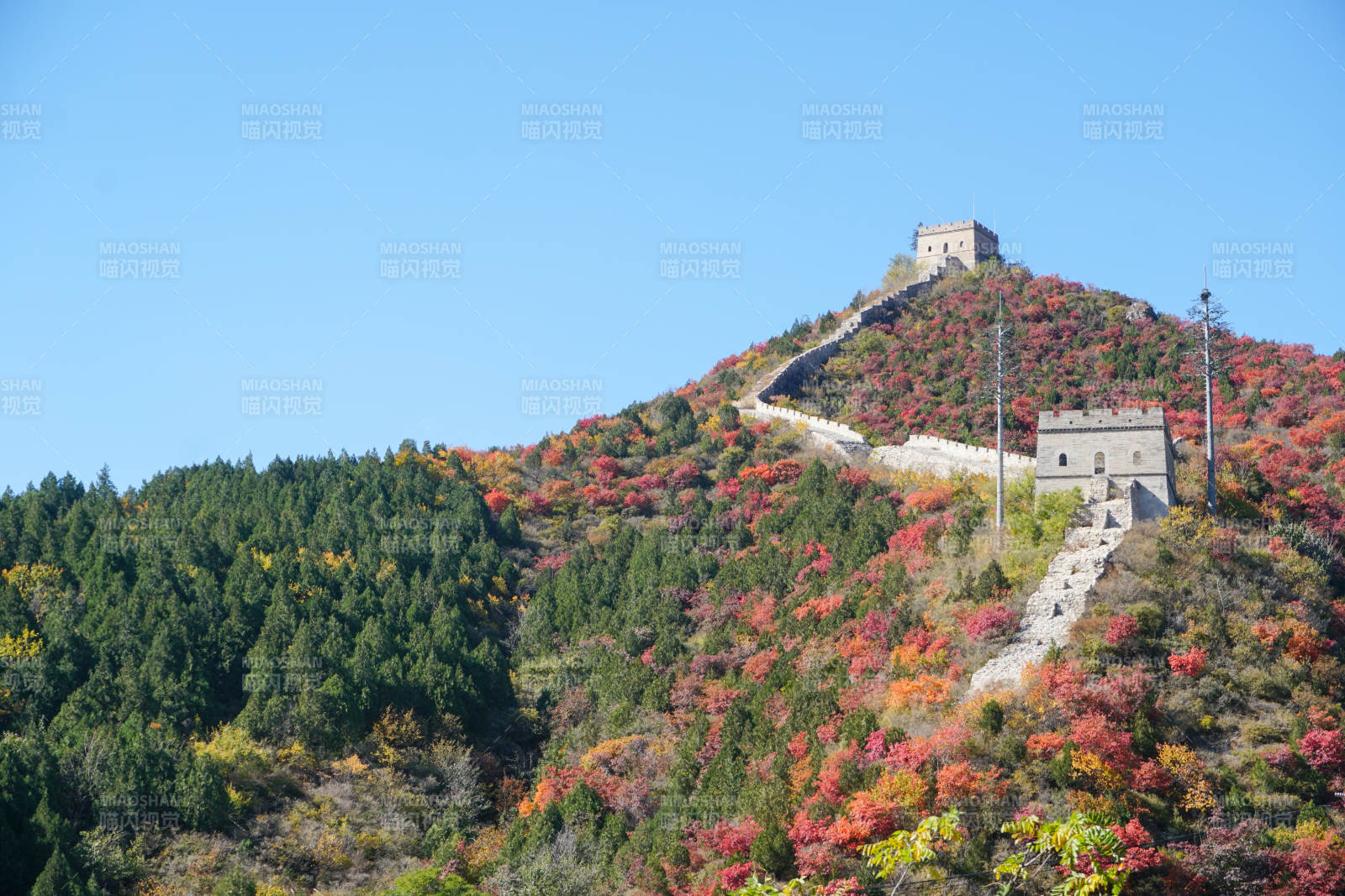 秋日长城美景图片