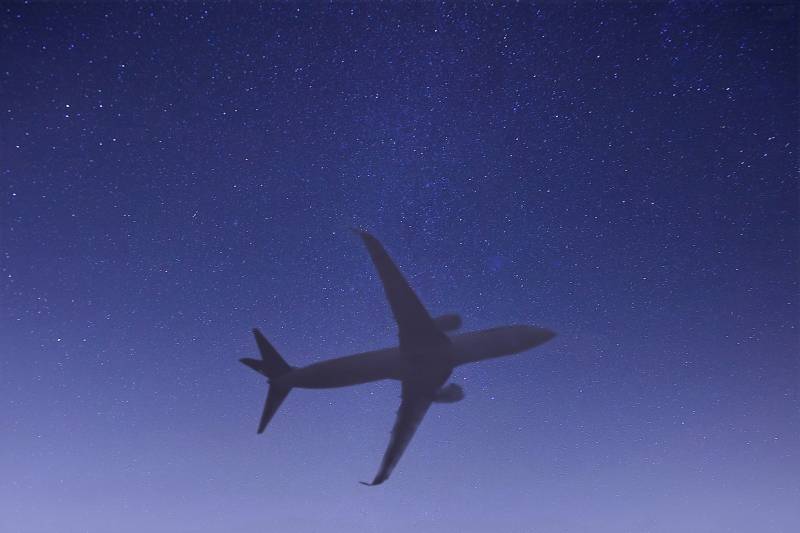 星空下的飞行图片