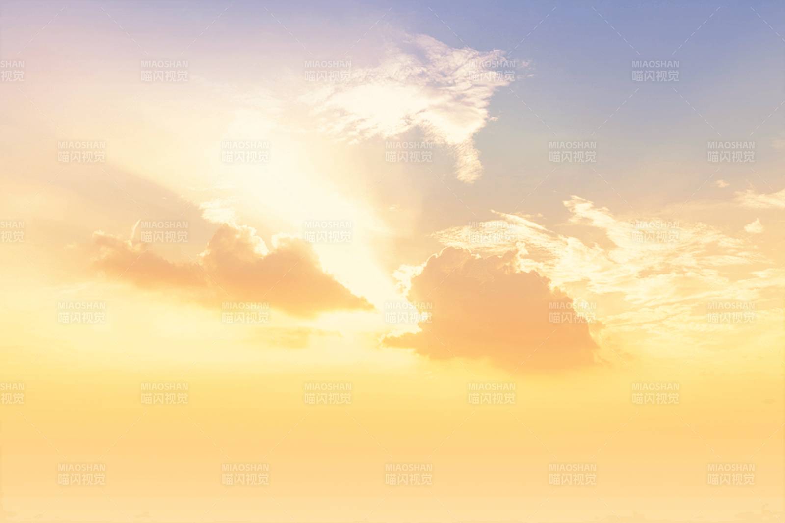 金色夕阳云霞图片