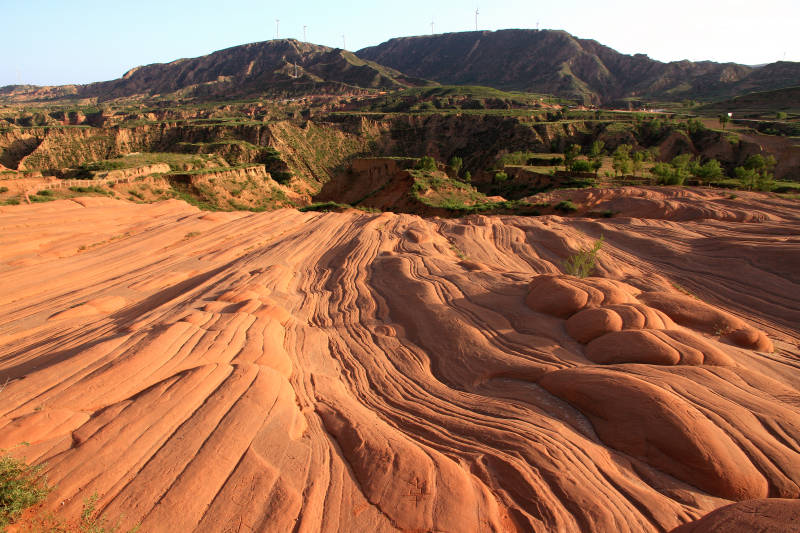 波浪谷红土沟壑景观图片