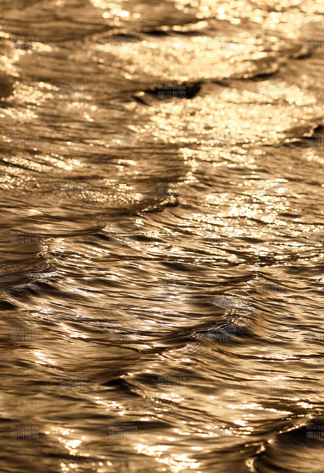 金色波光粼粼的水面图片