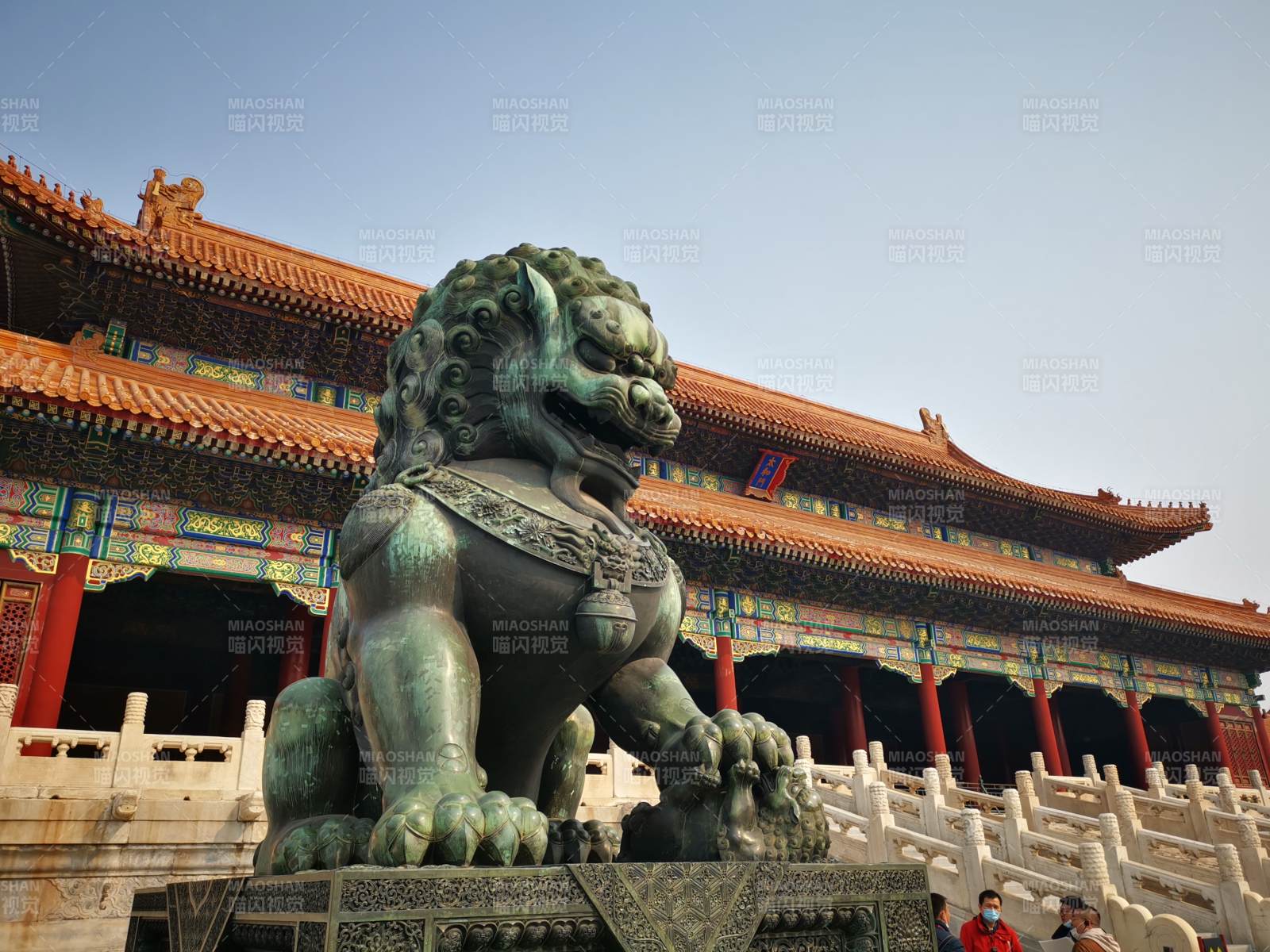 故宫门前的石狮子图片