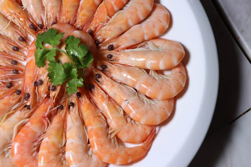 美味虾盘图片