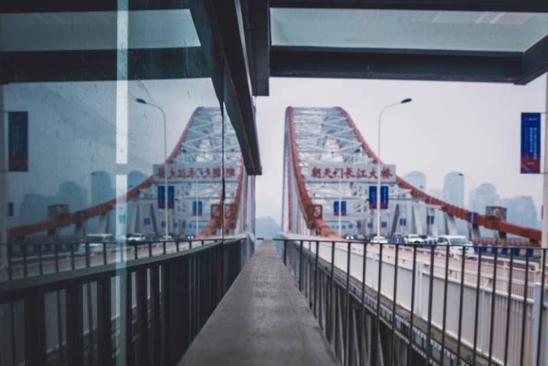 长江大桥的现代视角图片