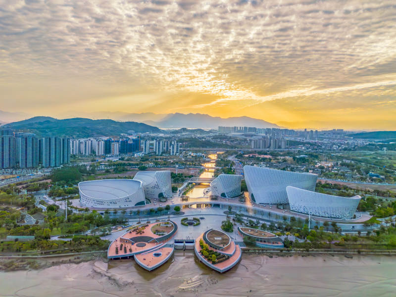 福州海峡文化艺术中心航拍图片