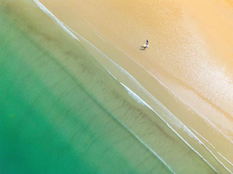 福州平潭长江澳海滩漫步图片