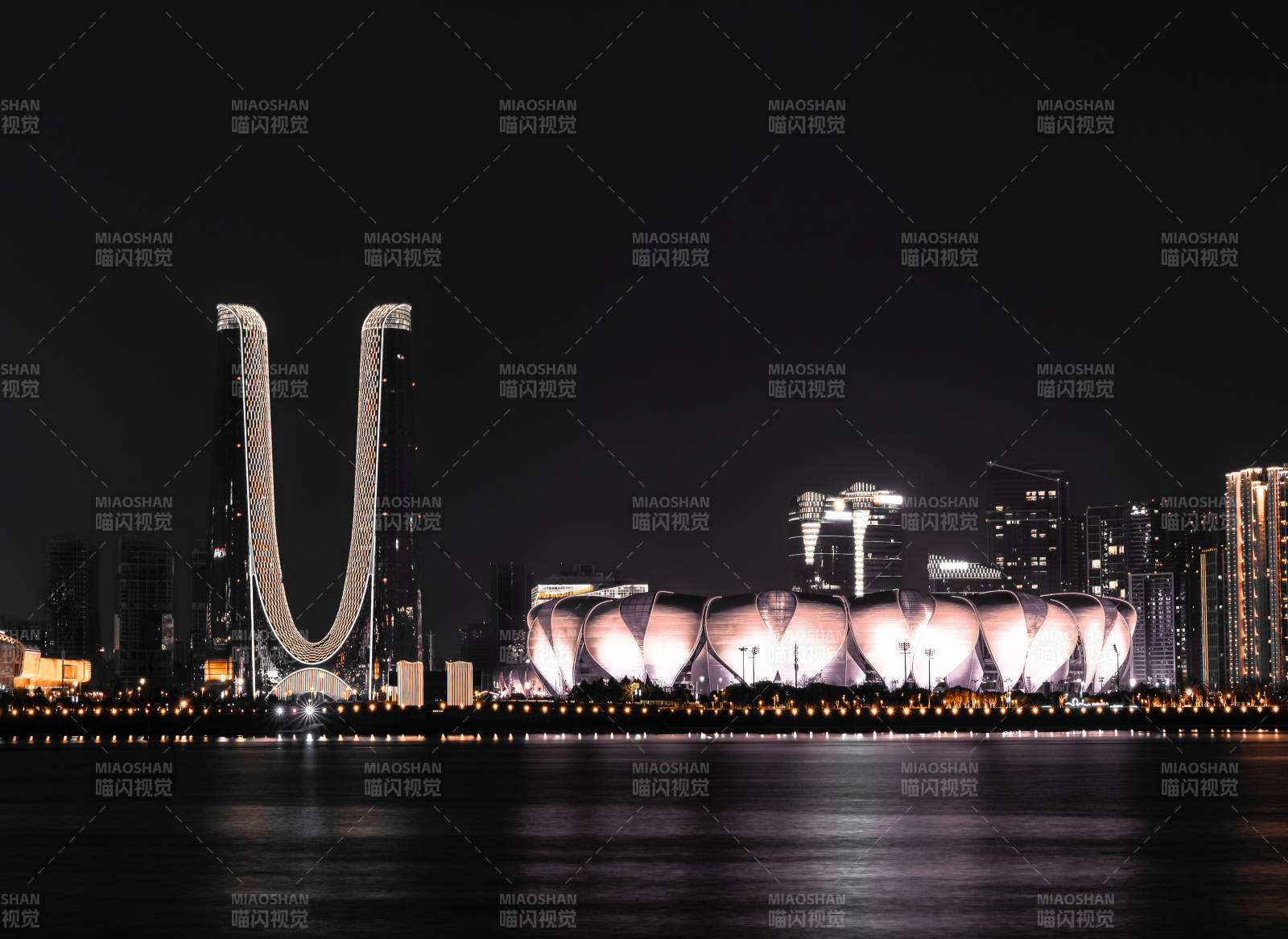 杭州之门+杭州奥林匹克中心图片