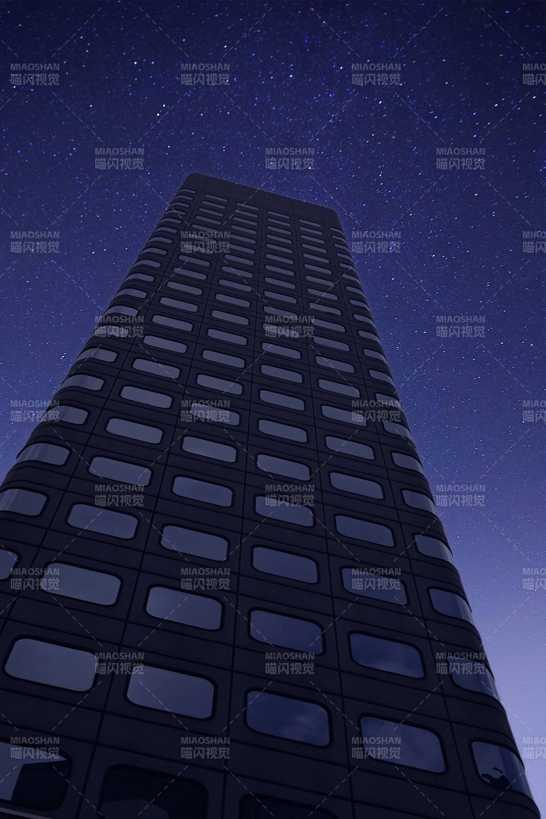 摩天大楼夜空图片