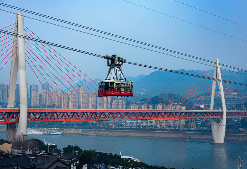 长江索道与大桥图片