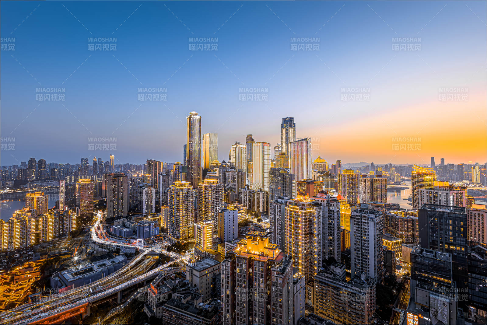 重庆城市黄昏图片