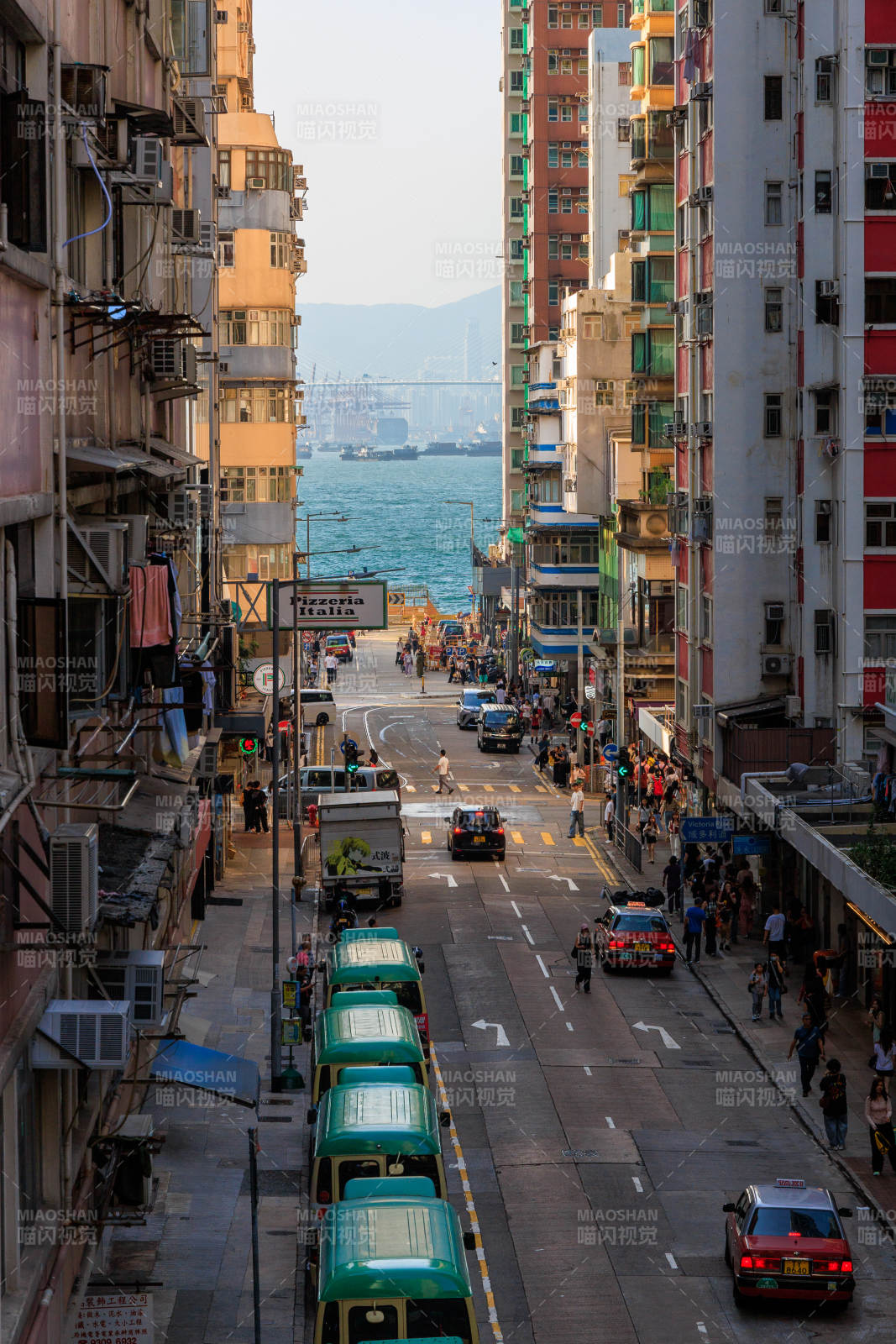 香港街头海景图片