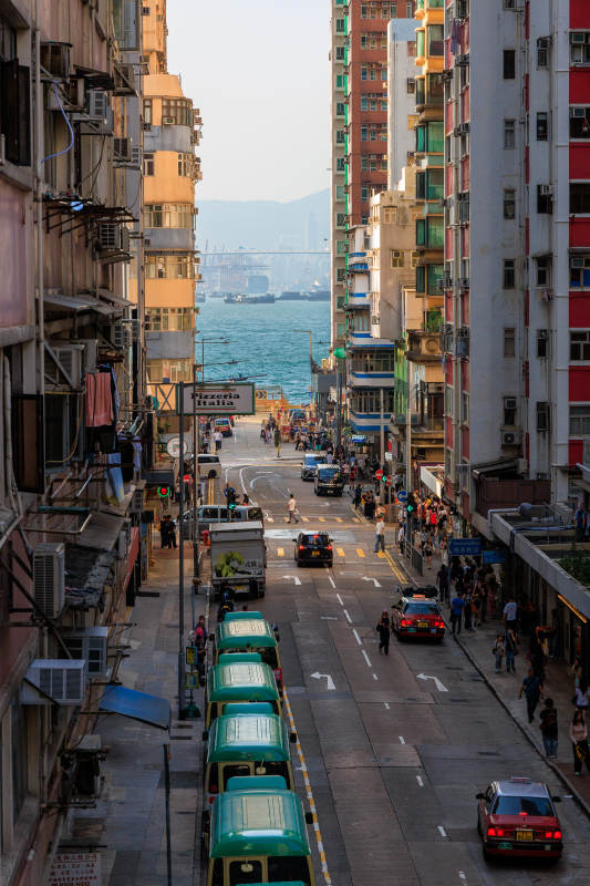 香港街头海景图片