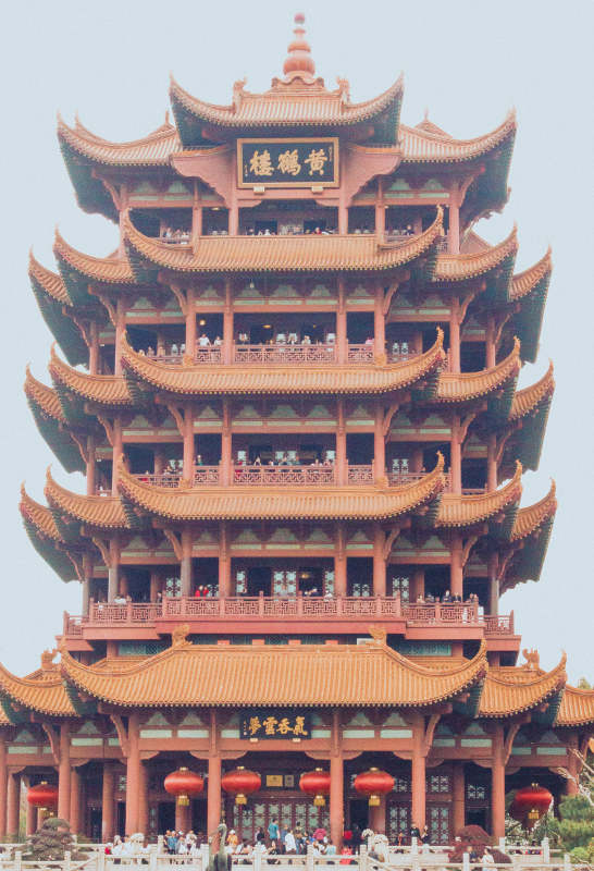 黄鹤楼的宏伟建筑图片