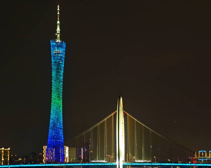 广州塔夜景图片
