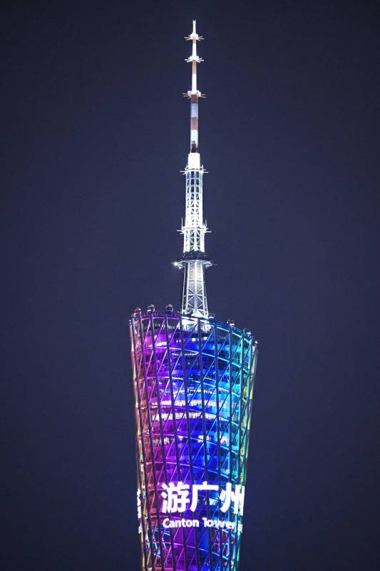 广州塔夜景灯光秀图片