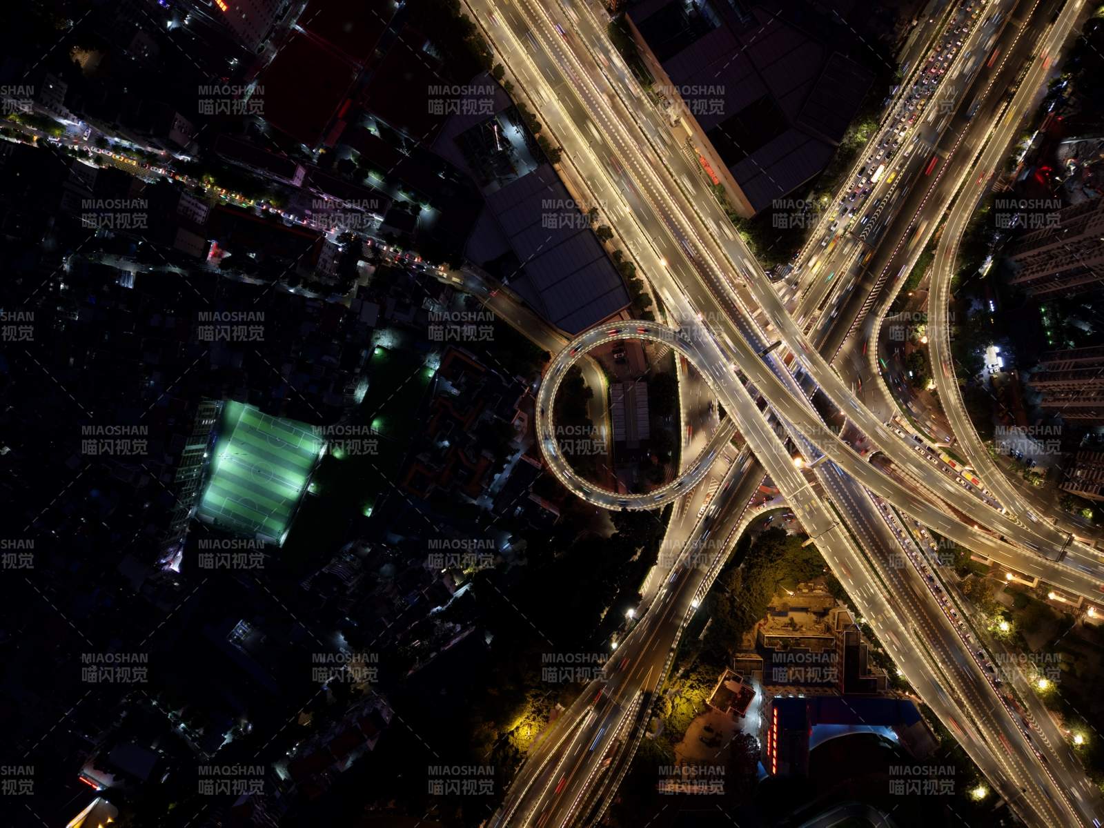 广州中山立交夜景图片