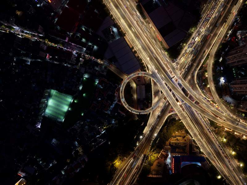广州中山立交夜景图片