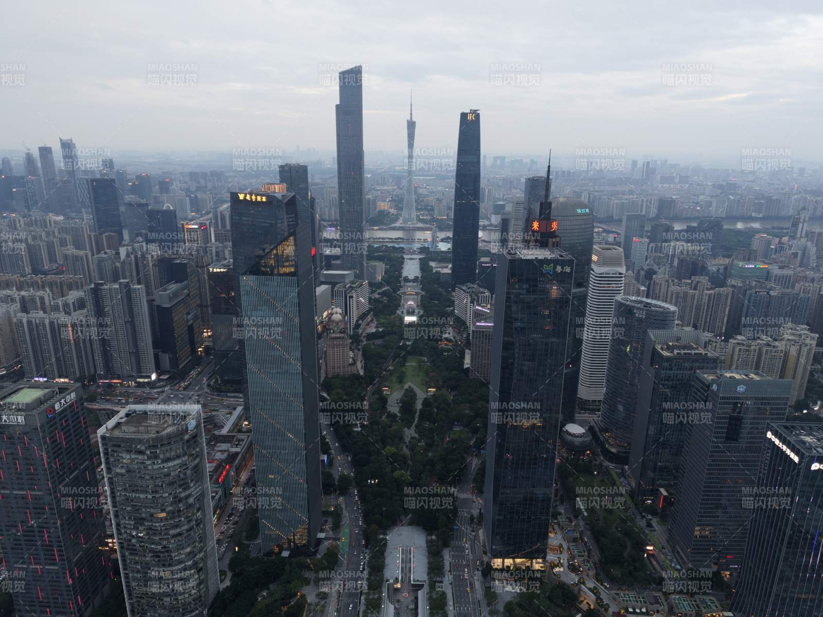 广州城市天际线全景图图片