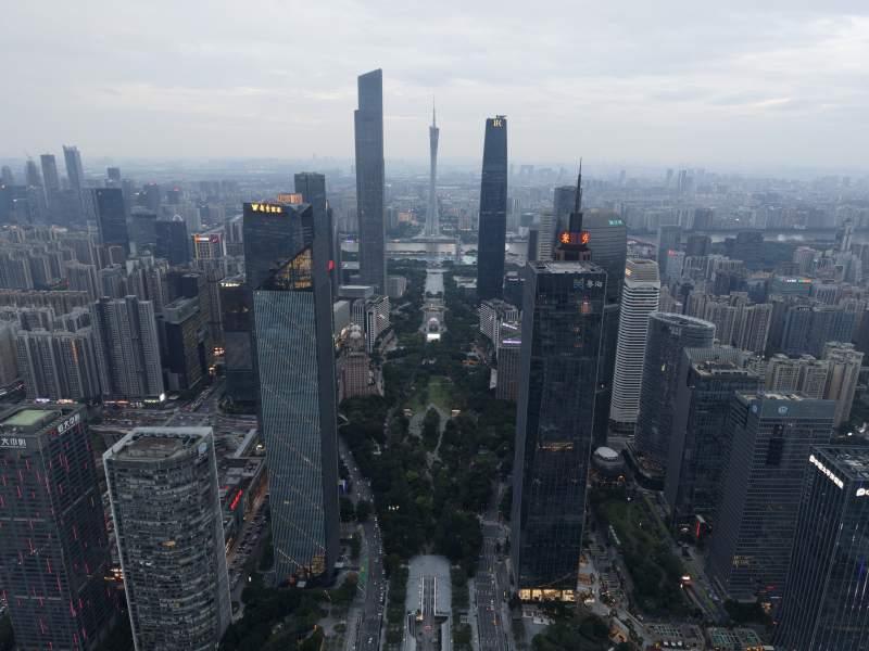 广州城市天际线全景图图片