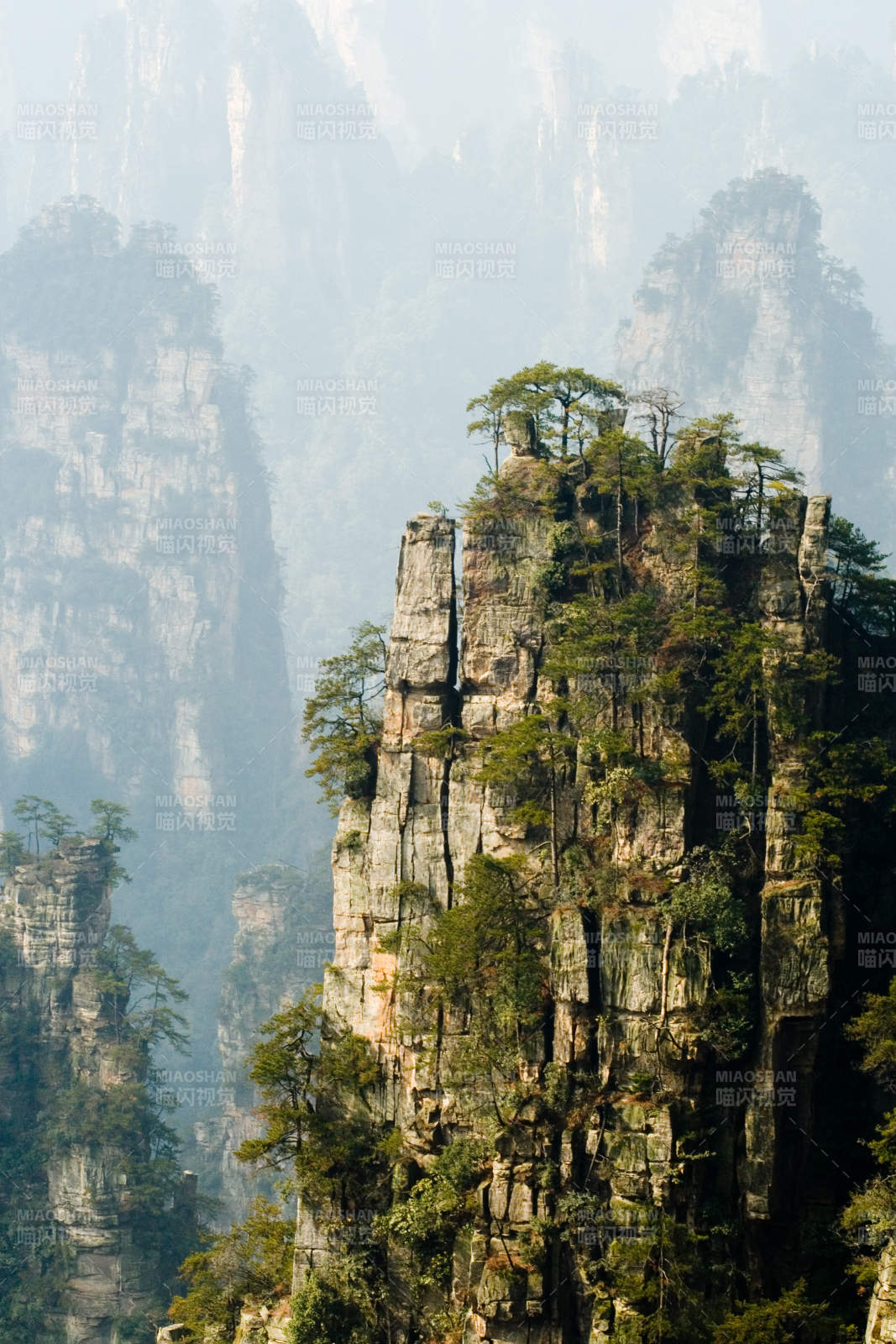 张家界天子山奇峰怪石图片