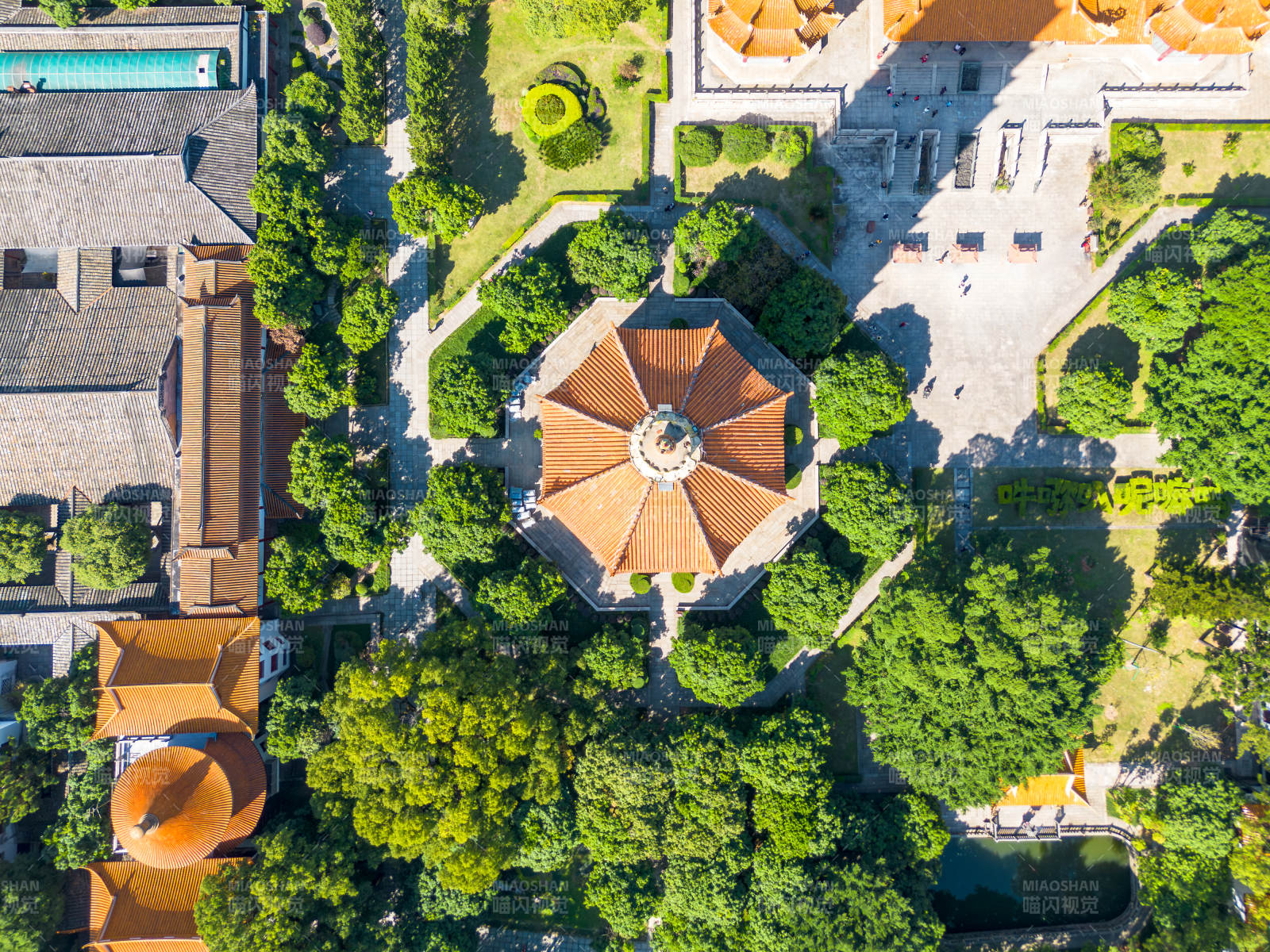 福州西禅寺古建筑群俯瞰图图片