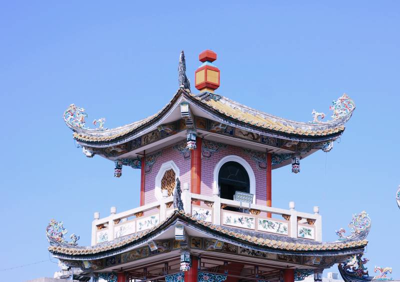 传统中式建筑特写图片