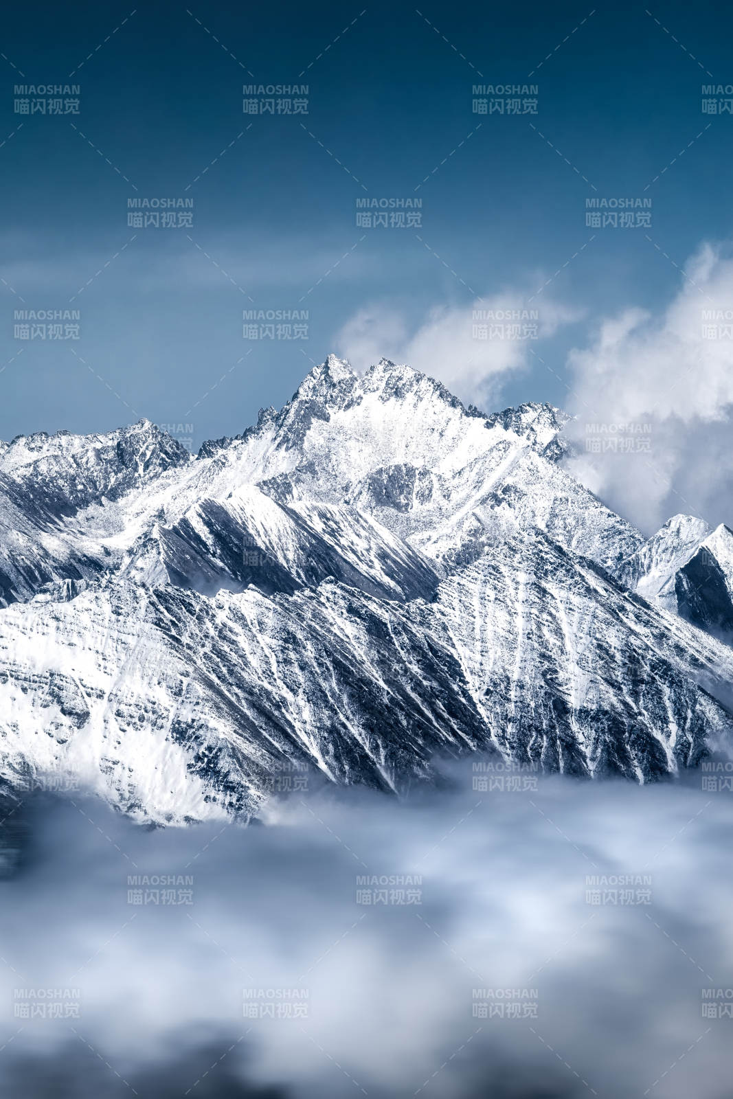 雪山云海 壮丽景观图片