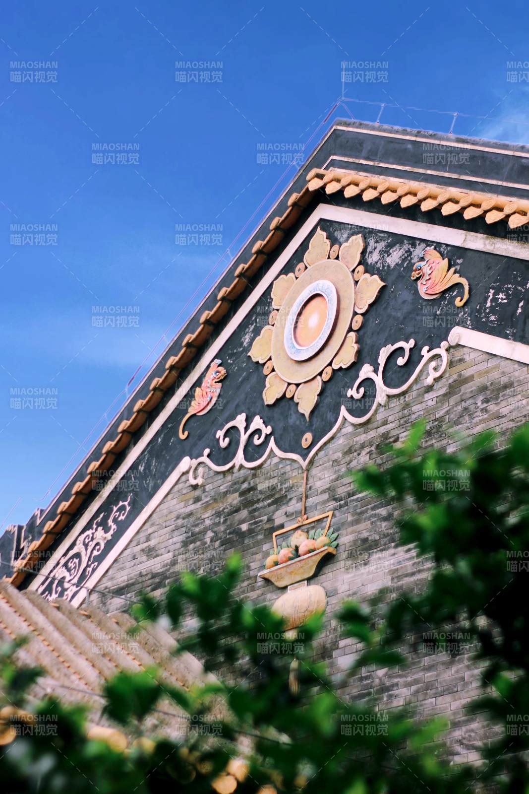 古建筑墙角的精美装饰图片