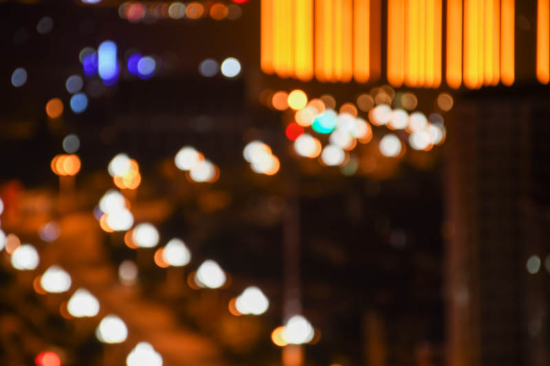 夜景灯光模糊背景图图片