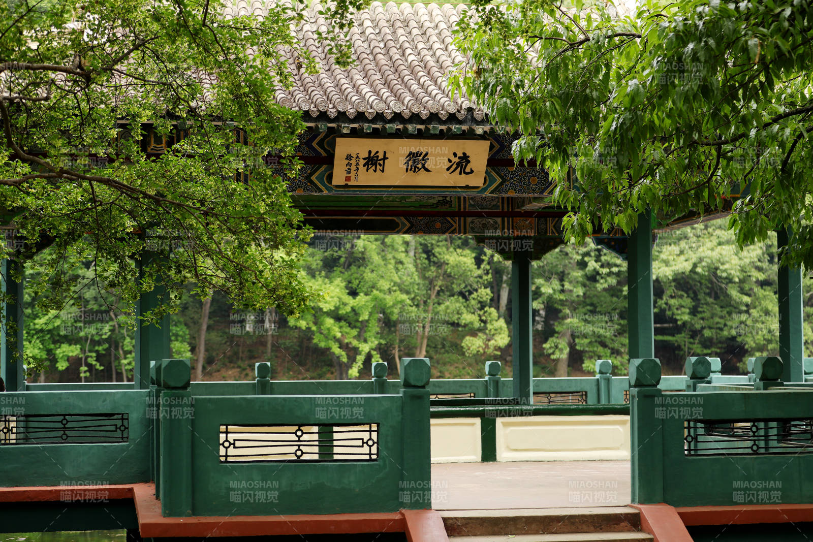 中山陵水榭正面特写图片