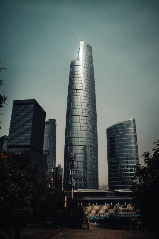 现代都市高楼群影图片