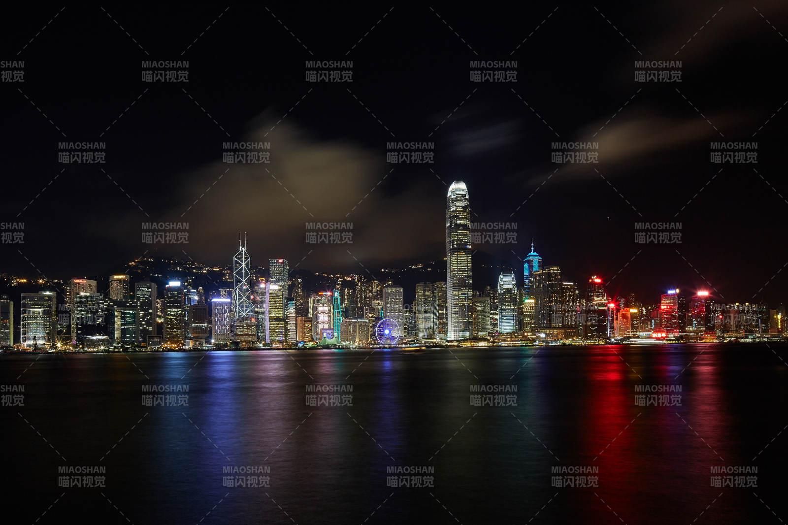 香港夜景 璀璨都市灯火图片