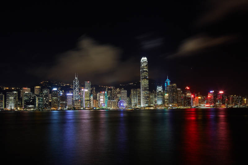 香港夜景 璀璨都市灯火图片
